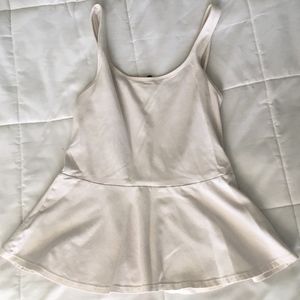 White peplum top